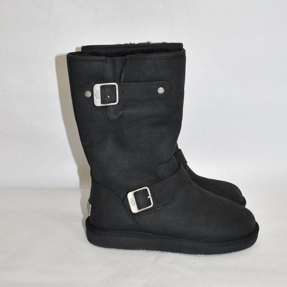 UGG Australia Sutter leather black Boot WATER RESIST 5 (SE6) - Picture 3 of 8